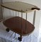 Vintage German 2 Colored Resopal Coated Boards, Brass & Cherry Kidney-Shaped Bar Cart, 1960s 6