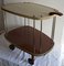 Vintage German 2 Colored Resopal Coated Boards, Brass & Cherry Kidney-Shaped Bar Cart, 1960s, Image 6