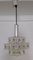 Ceiling Lamp in Acrylic with Silver and Black Plastic Mounting, 1970s, Image 1