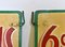Small Vintage Painted Double Sided Fairground Signs, 1960s, Set of 5 5