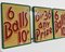 Small Vintage Painted Double Sided Fairground Signs, 1960s, Set of 5 8