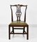 Antique Georgian Chippendale Manner Mahogany & Leather Side Chair, 1800s 1