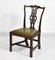 Antique Georgian Chippendale Manner Mahogany & Leather Side Chair, 1800s 2