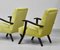 Mid-Century Lime Green Velvet Armchairs, 1950s, Set of 2 4