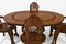 Vintage Anglo Indian Extending Dining Table & Carved Lotus Leaf Armchairs, 1920s, Set of 5 7