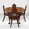 Vintage Anglo Indian Extending Dining Table & Carved Lotus Leaf Armchairs, 1920s, Set of 5 2