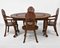 Vintage Anglo Indian Extending Dining Table & Carved Lotus Leaf Armchairs, 1920s, Set of 5, Image 1