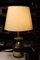 Lámpara de mesa italiana de latón y madera, años 70, Imagen 5