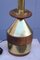 Lámpara de mesa italiana de latón y madera, años 70, Imagen 2