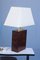 Italian Table Lamp in Briar Wood and Brass, 1970s 2
