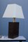 Italian Table Lamp in Briar Wood and Brass, 1970s 5