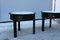 Italian Round Nightstands in Ebonized Chestnut & Carrara Marble, 1970s, Set of 2, Image 4