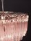 Murano Glass Chandelier with 112 Pink Quadriedri, 1982 15