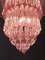 Murano Glass Chandelier with 112 Pink Quadriedri, 1982 7