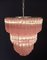 Murano Glass Chandelier with 112 Pink Quadriedri, 1982 14