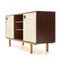 Sideboard with Lined Doors and Open Compartment, 1960s 3