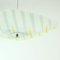 Brussels Era Glass Plate Light in Yellow and Gray Stripes from Napako, 1960s 4