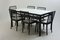 Juego de mesa de comedor y sillas Mid-Century moderno de Flama Manufacture, Brasil, años 50. Juego de 7, Imagen 1