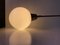 Danish Modern Brass Swing Arm Wall Light with Opaline Sphere from Laoni, 1960s 9