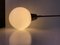 Danish Modern Brass Swing Arm Wall Light with Opaline Sphere from Laoni, 1960s, Image 9