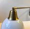Danish Modern Brass Swing Arm Wall Light with Opaline Sphere from Laoni, 1960s 7