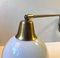 Danish Modern Messing Wandlampe mit Schwingarm & Opalglas Kugel von Laoni, 1960er 7