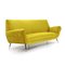 3-Seat Sofa in Yellow Ocher Velvet, 1960s 10