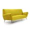 3-Seat Sofa in Yellow Ocher Velvet, 1960s, Image 10