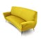 3-Seat Sofa in Yellow Ocher Velvet, 1960s 3