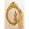 Miroir Mural Oval Doré 19ème Siècle avec Cadre en Feuille d'Or 3