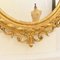 19th Century Golden Oval Wall Mirror with Gold Leaf Frame, Image 6