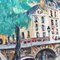 Pittura Le Pont Neuf di Lucien Genin, anni '30, Immagine 11
