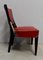 Ebony Macassar and Red Leather Dining Chairs, 1930s, Set of 2 18