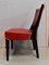 Ebony Macassar and Red Leather Dining Chairs, 1930s, Set of 2, Image 27