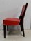 Ebony Macassar and Red Leather Dining Chairs, 1930s, Set of 2, Image 19