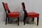 Ebony Macassar and Red Leather Dining Chairs, 1930s, Set of 2 16