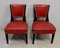 Ebony Macassar and Red Leather Dining Chairs, 1930s, Set of 2, Image 4