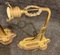 Antique Art Nouveau Brass and Wood Sconces, Set of 2 4