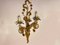 Large Gold Gilded Murano Glass Fruit Sconces, 1950s, Set of 2 1