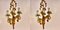 Large Gold Gilded Murano Glass Fruit Sconces, 1950s, Set of 2 3