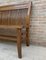 Mid-Century Modern Bench in Walnut with Bars Back and Wood Seat, 1940s 5