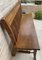 Mid-Century Modern Bench in Walnut with Bars Back and Wood Seat, 1940s 4