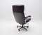 Italian Brown High Back Leather Office Chair, 1970s 4