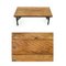 Tavolino da caffè pieghevole con ripiano in legno e gambe in ferro, Immagine 5