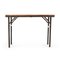 Folding Table with Wooden Top and Legs in Iron, Image 1