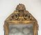 Restaurationszeit Spiegel aus goldenem Holz & grüner Patina, 1800er 2