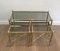 French Tripartite Brass Coffee Table & Nesting Tables, Set of 3, Image 1