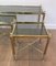 French Tripartite Brass Coffee Table & Nesting Tables, Set of 3 6