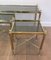 French Tripartite Brass Coffee Table & Nesting Tables, Set of 3, Image 6