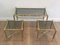 French Tripartite Brass Coffee Table & Nesting Tables, Set of 3 2